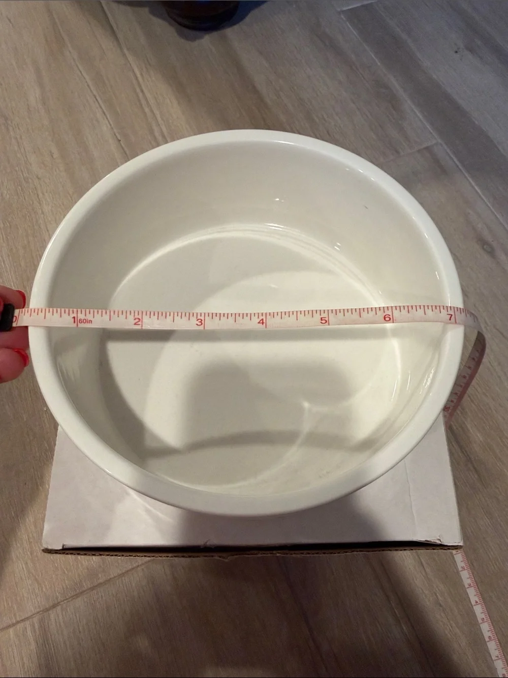 Large White Ceramic Pet Bowl
